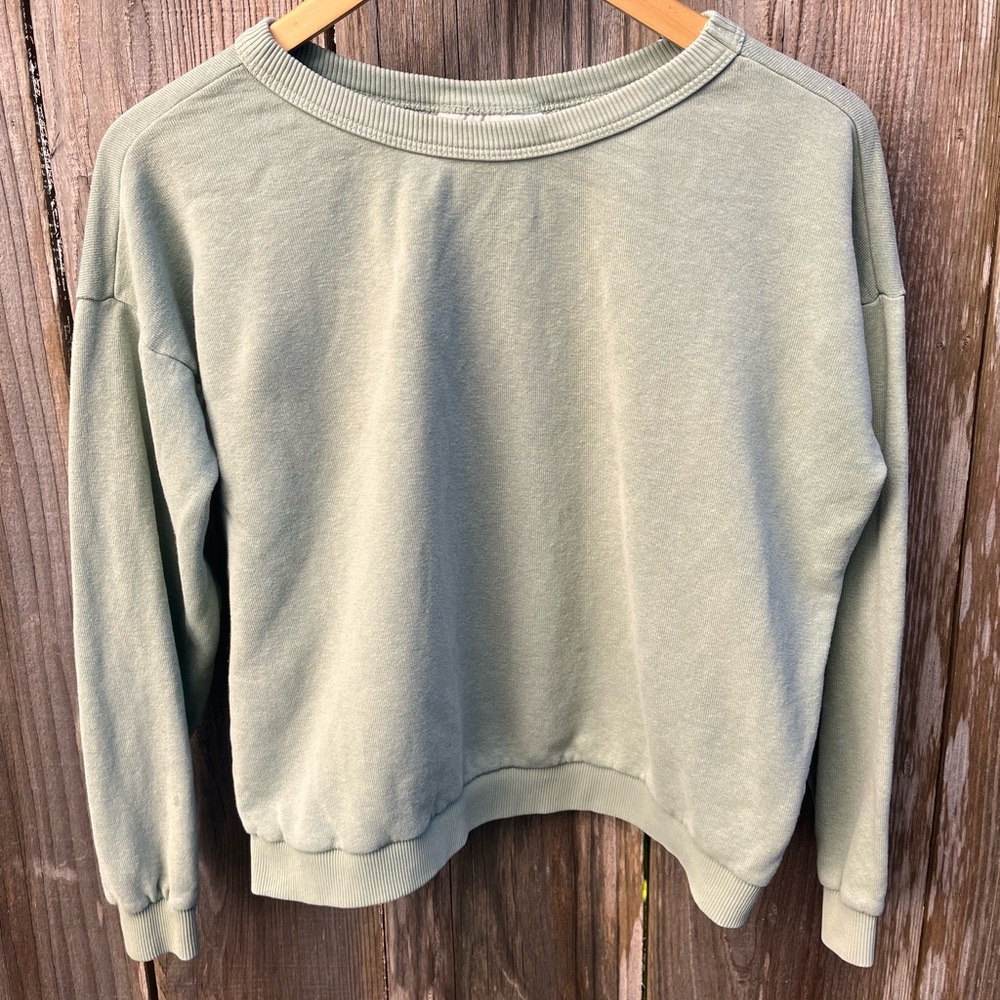 Jungmaven Women’s Laguna Hemp-Cotton Crewneck Sweatshirt in Sage | Sz M